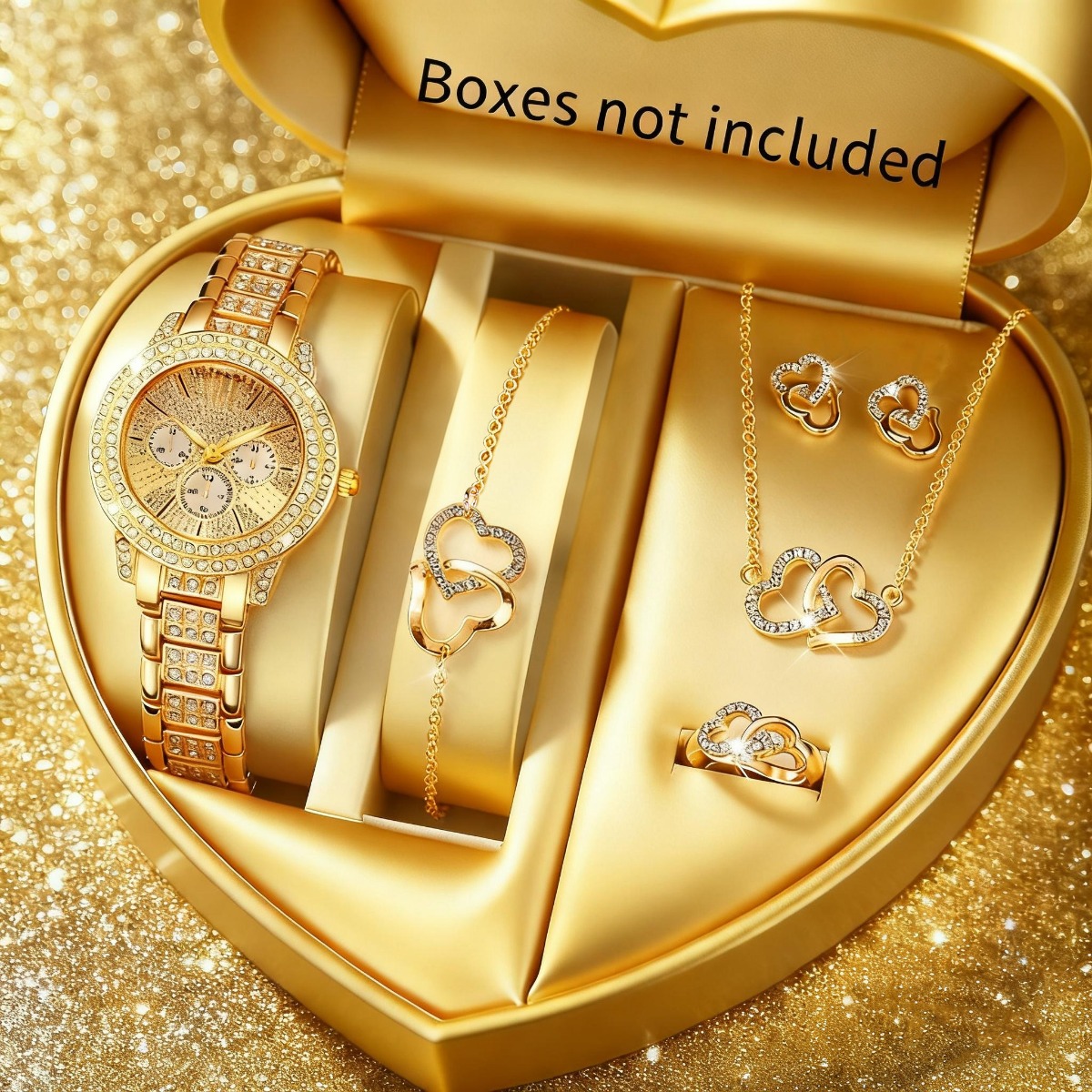 Luxury Watch Display Case - 6 pièces de luxe strass femmes