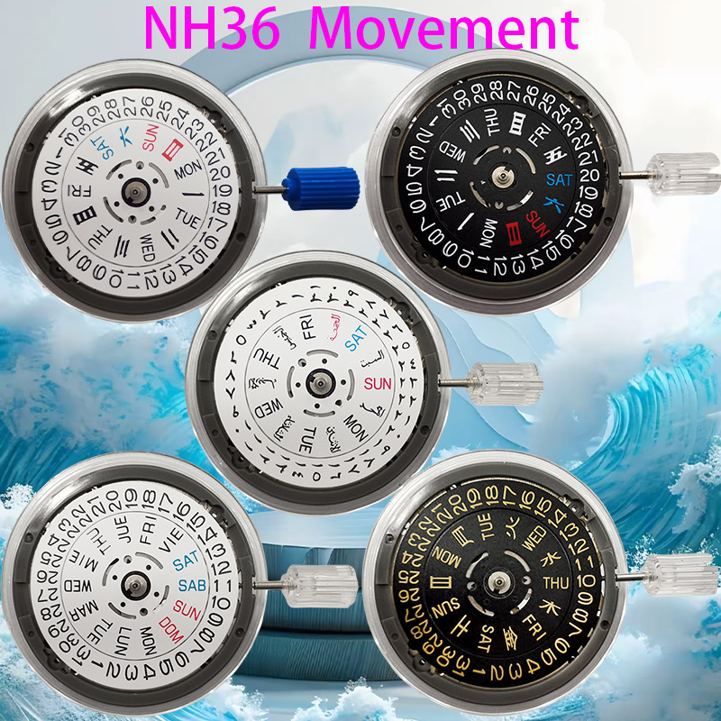Perpetual Calendar Watch - Calendrier original noir, blanc et or,
