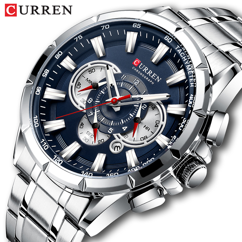 Luxury Watch Affordable - CURREN montre-bracelet hommes étanche chronographe militaire