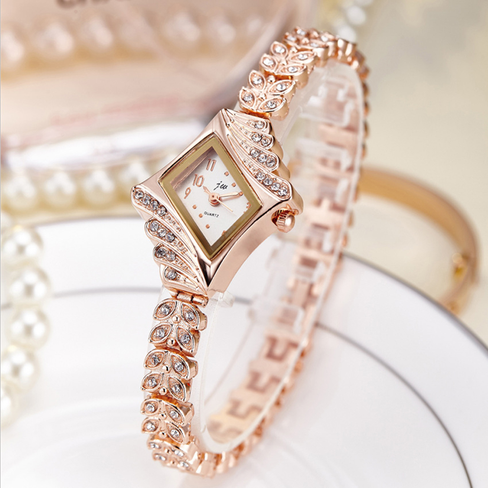 Luxury Watch Gold - JW-Montre-bracelet à quartz en alliage doré