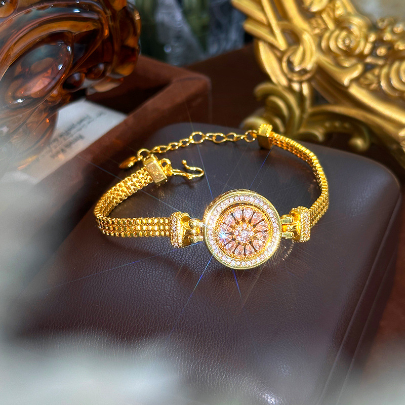 Compass Watch Luxury - Bracelet de montre rotatif en or