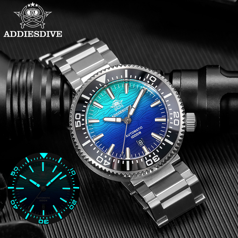 Luxury Watch It - ADDIESDIVE AD2526 Montre homme 100 bar,