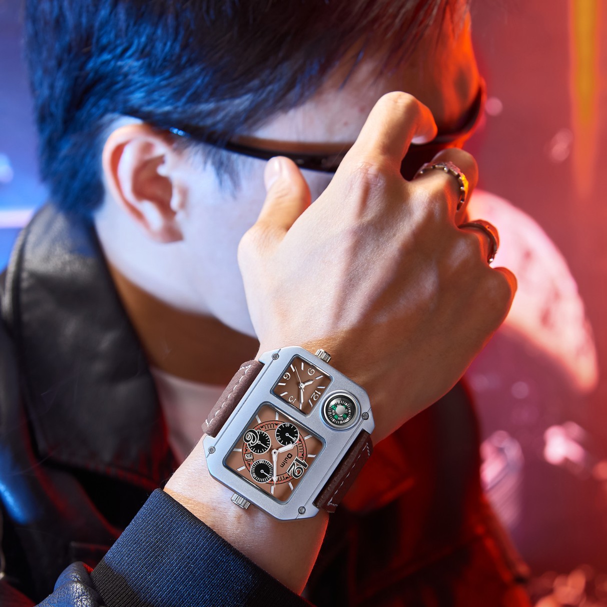 Montre carrée pour homme, mont - Compass Watch Luxury avis et prix
