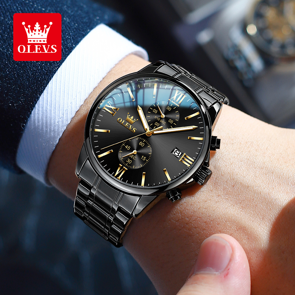 OLEVS 2886 montre à Quartz noi - Luxury Watch Affordable avis et prix