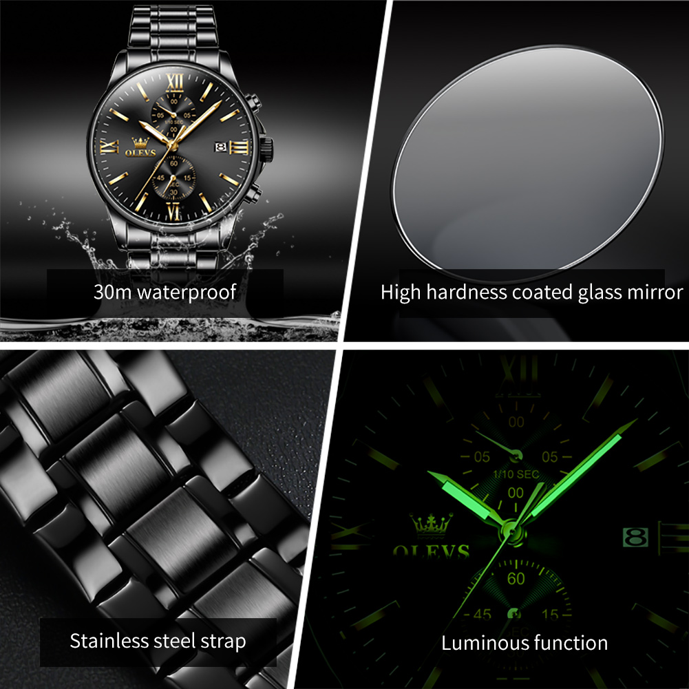 OLEVS 2886 montre à Quartz noi - Luxury Watch Affordable avis et prix