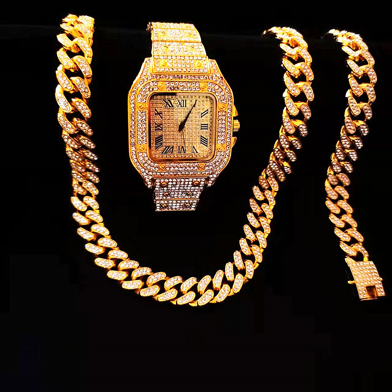 2 pièces Montres de luxe dorée - Luxury Watch Miami avis et prix