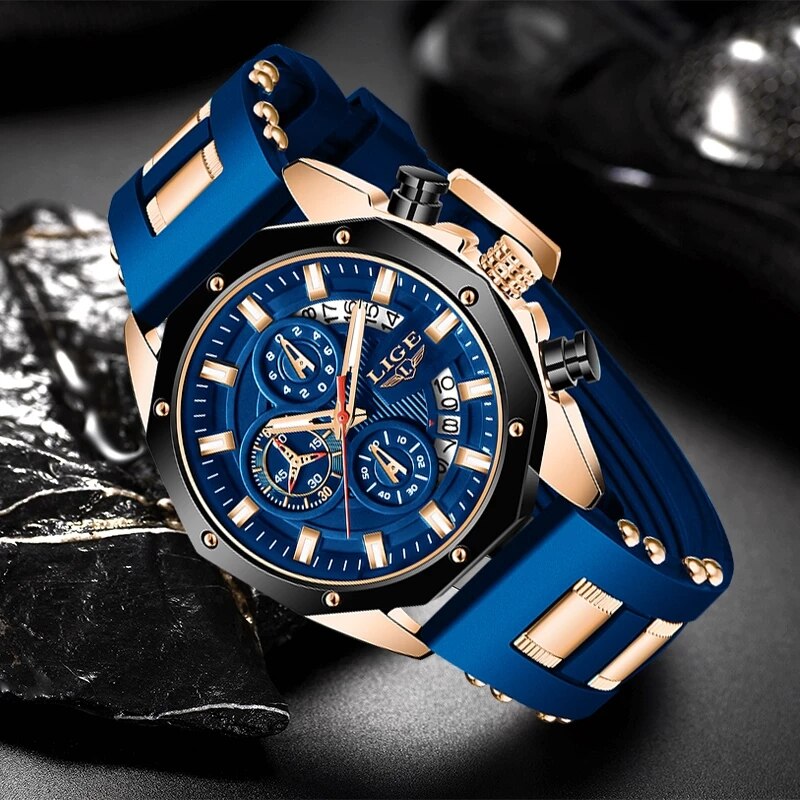 LIGE-Montre de sport en silico - Luxury Watch Affordable avis et prix