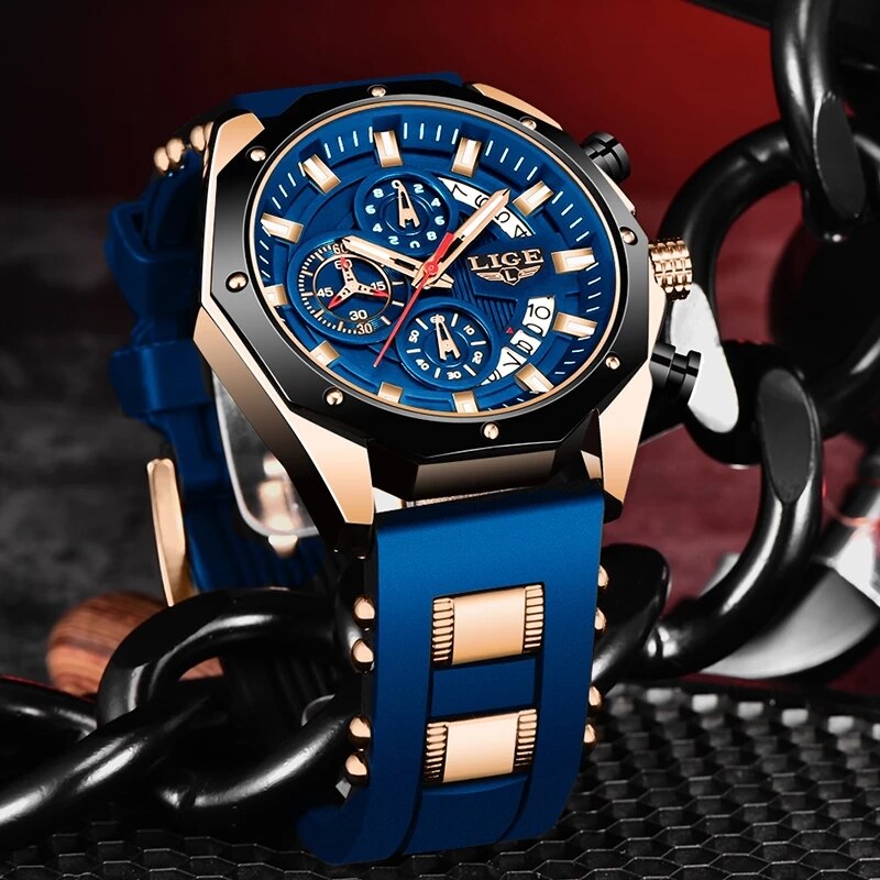 LIGE-Montre de sport en silico - Luxury Watch Affordable avis et prix