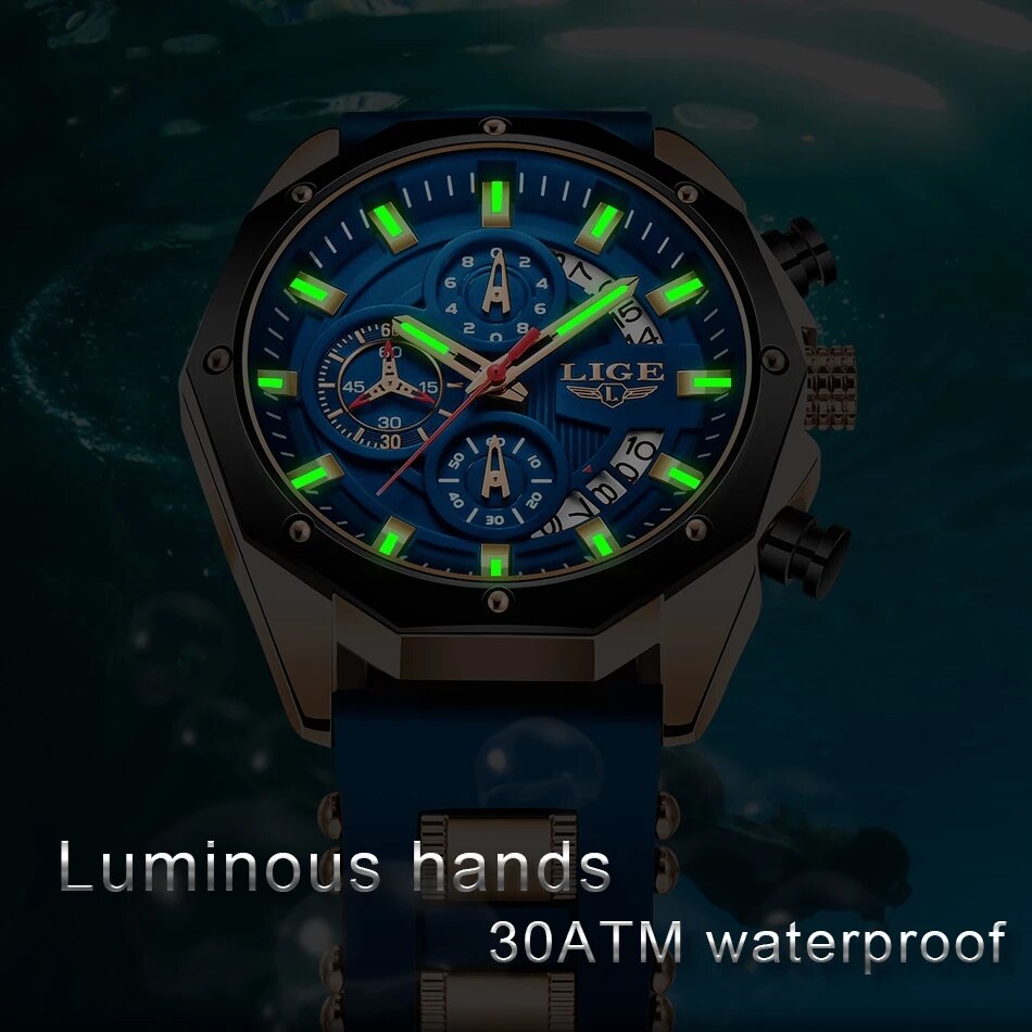 LIGE-Montre de sport en silico - Luxury Watch Affordable avis et prix