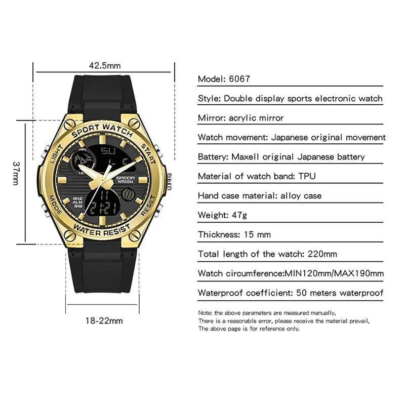 SANDA marque G Style LED montr - Perpetual Calendar Watch avis et prix