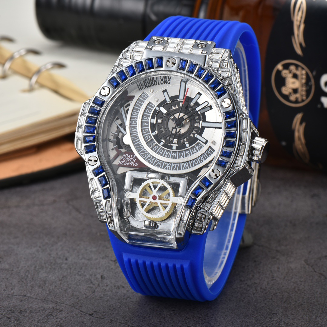 Boîtier en diamant complet aff - Luxury Watch With Rubber Strap avis et prix