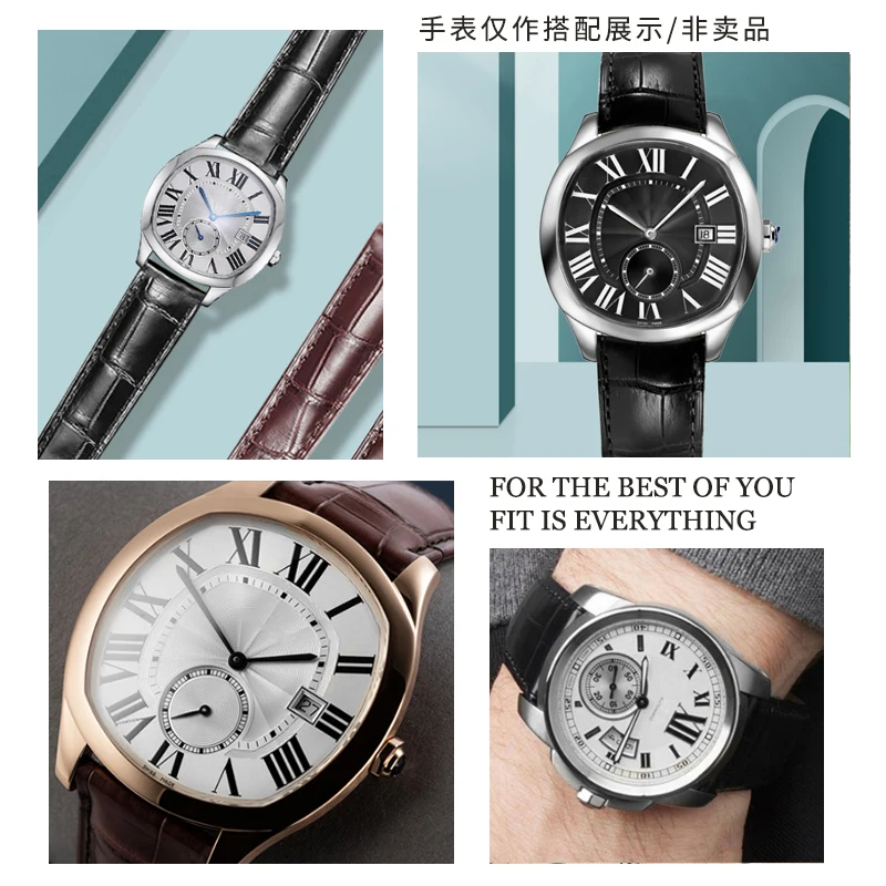 Bracelet de montre en cuir vér - Luxury Watch Engraving avis et prix