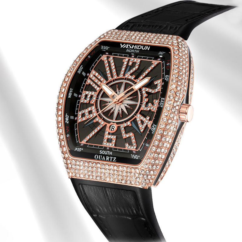 Montre de luxe pour homme YASH - Luxury Watch With Rubber Strap avis et prix