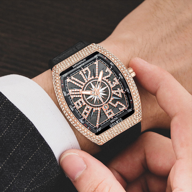Montre de luxe pour homme YASH - Luxury Watch With Rubber Strap avis et prix