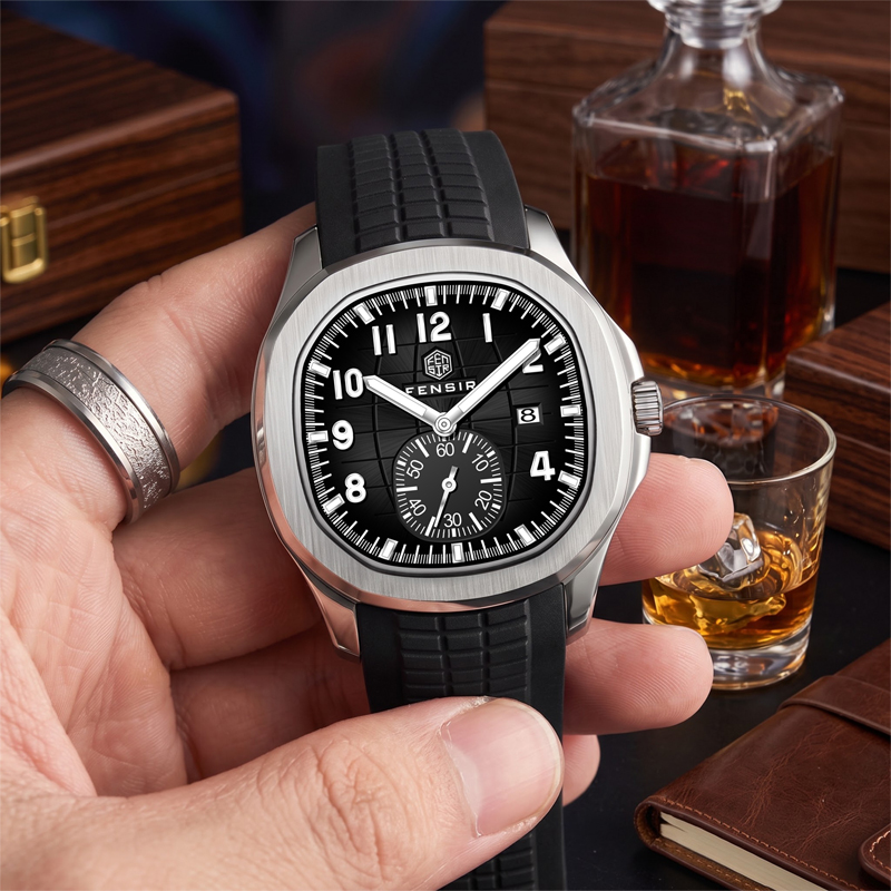 Montre à quartz pour homme, st - Luxury Watch With Rubber Strap avis et prix