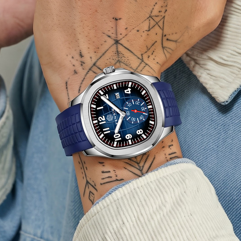 Montre à quartz pour homme, st - Luxury Watch With Rubber Strap avis et prix